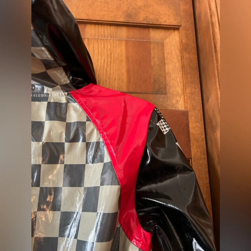 Disney/Pixar Boy’s Cars, Grey, Checked Lightning McQueen Raincoat, Approx. Sz M